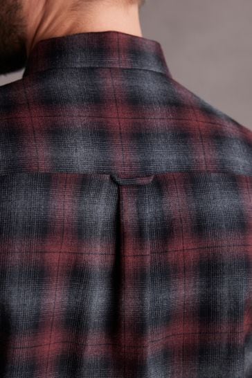 Red check sale shirt with hood