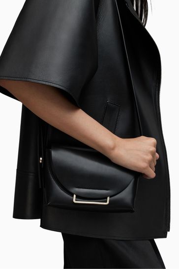 AllSaints Black Cross-Body Francine Bag