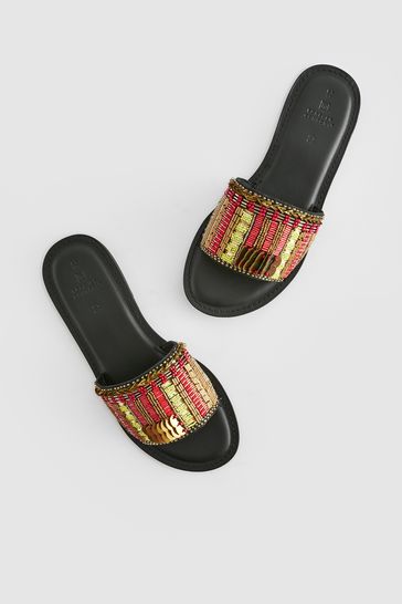 Beaded mules sales