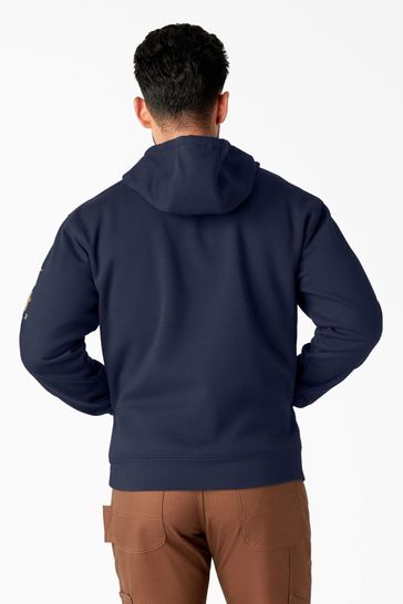 Dickies Blue Graphic Pullover Fleece Hoodie