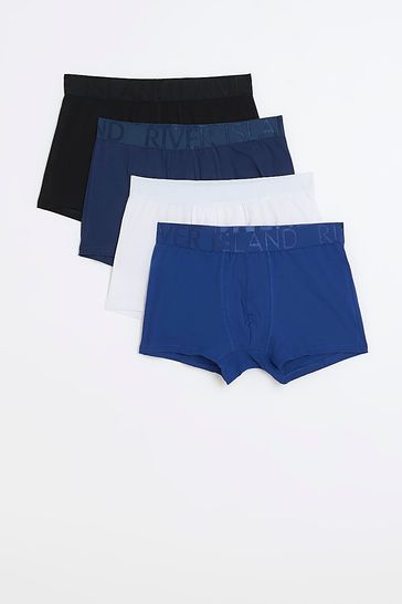 River Island Blue Boxers Pack of 4
