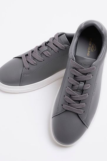 Buy River Island Grey Low Top Heel Clip Trainers from Next Kuwait