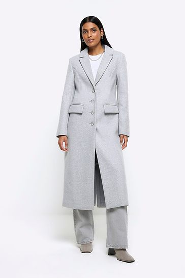 River island shop grey coat