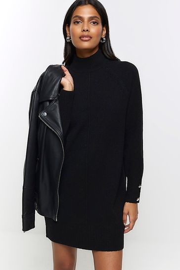 Black sweater dress near me clearance