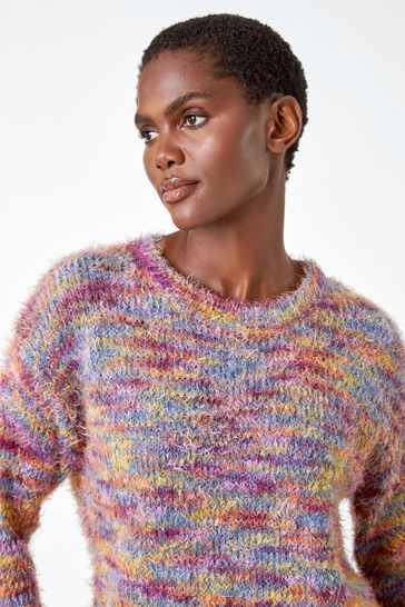 Fluffy knit jumper on sale