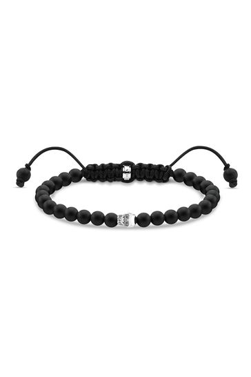 Buy Thomas Sabo Black Obsidian Skull 925 Silver Tone Blackened