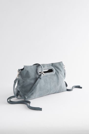 Blue suede clutch best sale