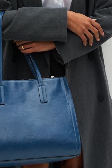 Blue tote bag hotsell