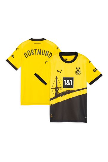 Puma Yellow Borussia Dortmund Puma Home Shirt 2023-24
