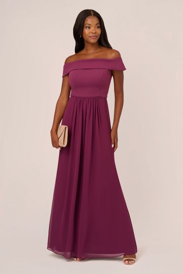 Adrianna Papell Crepe Chiffon Gown