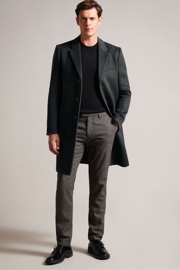 Ted Baker Green Rueby Wool Blend City Coat