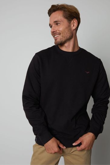 Threadbare Black Crew Neck Sweatshirt