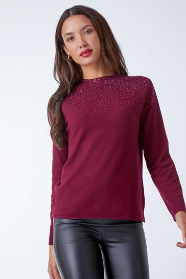 Roman Red Originals Diamante Long Sleeve Jumper