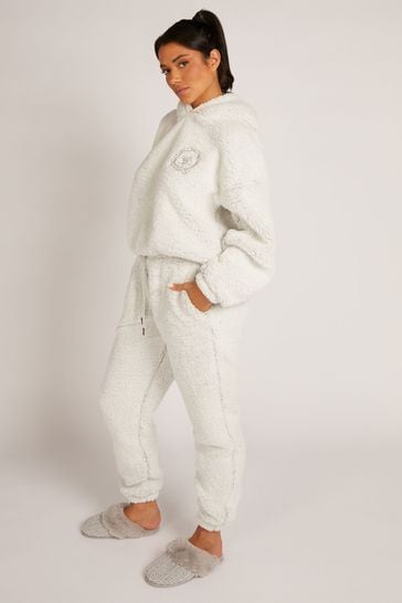 Buy Boux Avenue Grey Borg Lounge Hoodie and Jogger Loungewear Set from Next Ireland