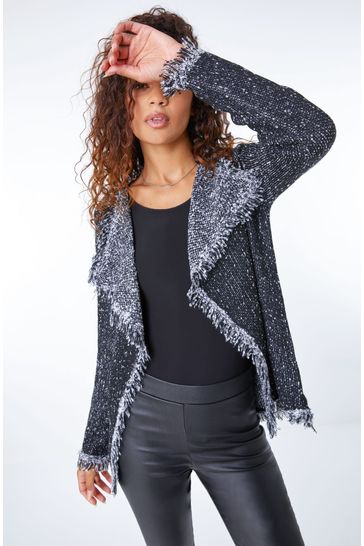 Roman black cardigan new arrivals