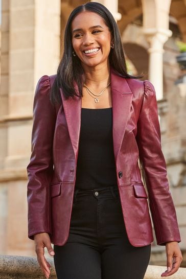 Puff sleeve shop blazer jacket