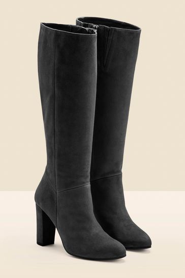 Black suede knee best sale boots