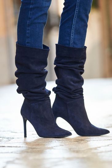 Blue knee on sale high boots