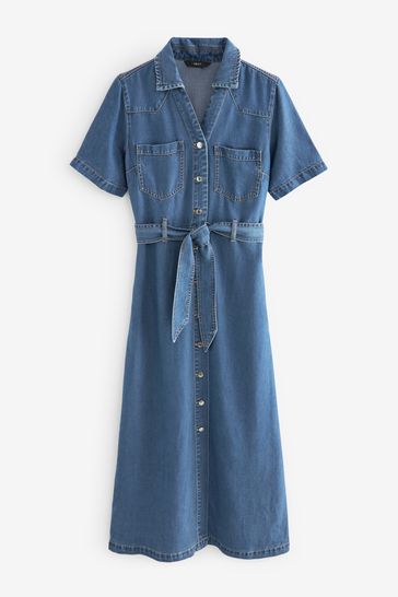 Next denim maxi dress store