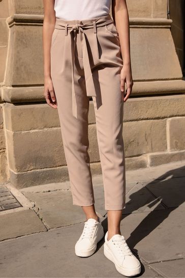 Buy Threadbare Beige Paperbag Waist Trousers from Next Singapore