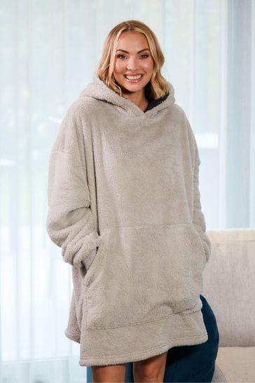 Threadbare Grey Cosy Oversized Blanket Hoodie
