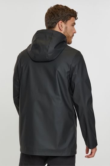 Black hooded mac sales