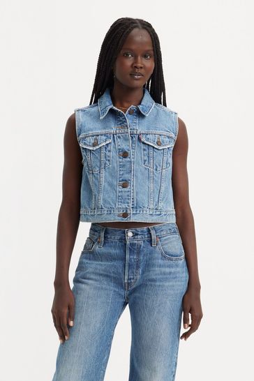 Buy Levi s Old Notes Denim Blue Jacket XS Vest from Next Netherlands