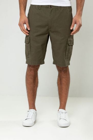 Threadbare Khaki Cotton Cargo Shorts