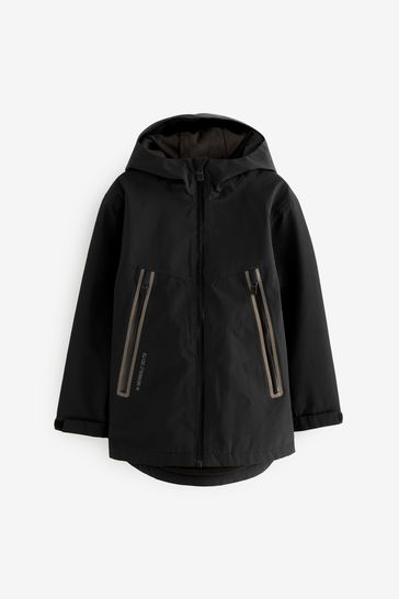 Buy Black Waterproof Fleece Lined Coat 3 17yrs from Next Bahrain
