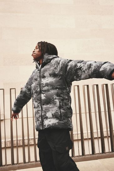 Boys hooded puffer coat top