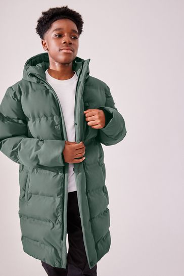 Fleece lined puffer coat sales