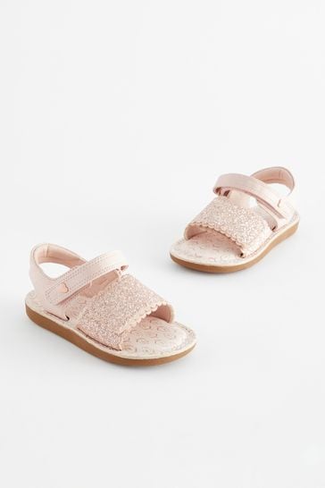 Pink Glitter Occasion Sandals