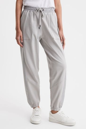 Reiss Grey Maja Cotton Blend Tracksuit Bottoms