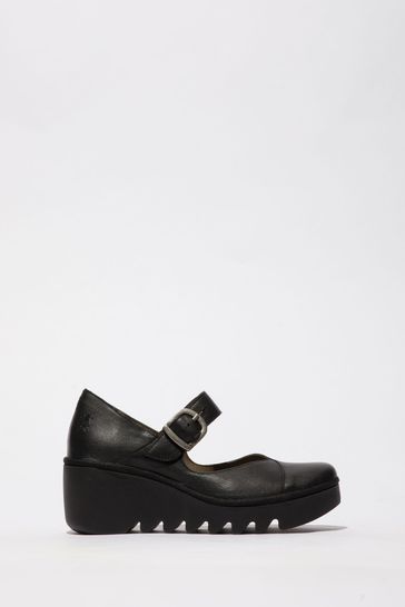 Fly London Baxe Black Shoes