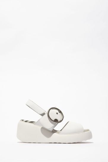 Fly London Digo White Sandals