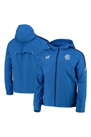 Castore Chaqueta ligera de entrenamiento para jugadores de Glasgow Rangers azul