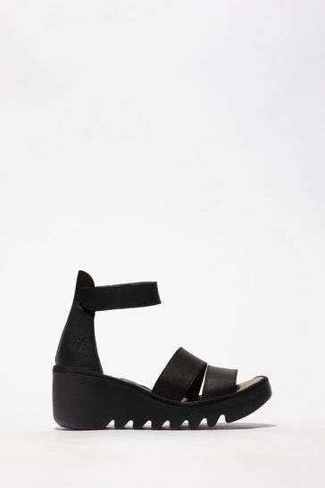 Buy Fly London Bono Wedge Black Sandals from Next Netherlands