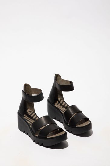 Buy Fly London Bono Wedge Black Sandals from Next Bahrain
