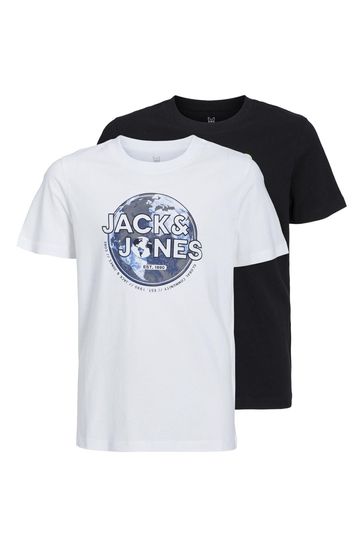 JACK & JONES Black Logo T-Shirt 2 Pack