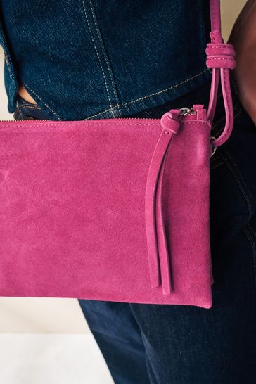 Buy Bright Pink Leather Cross Body Bag from Next Netherlands