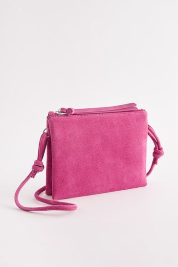 Buy Bright Pink Leather Cross Body Bag from Next Kuwait