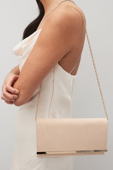 Buy Nude Clutch Bag With Detachable Cross Body Chain from Next Netherlands