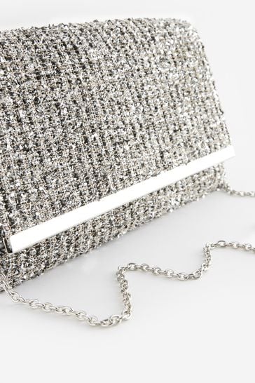 Dark grey clutch top bag uk