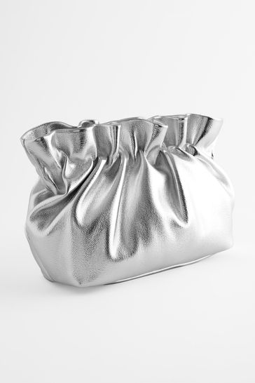 Next silver clutch cheap