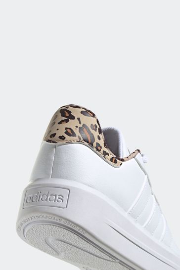 Adidas platform sneakers white store