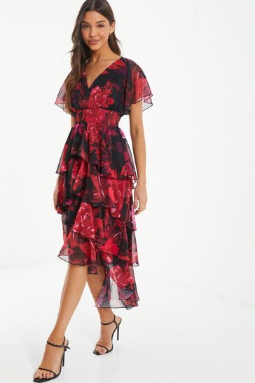 Quiz floral online maxi dress