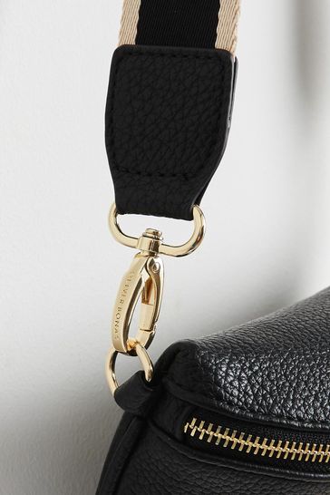 Oliver Bonas Black Metallic Strap Belt Bag