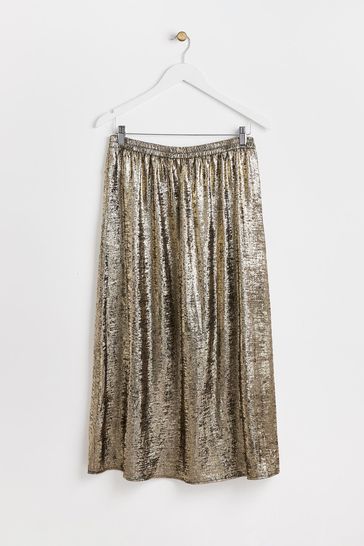 Gold skirt shimmer outlet