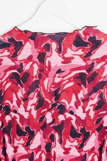 Oliver bonas red animal print dress on sale