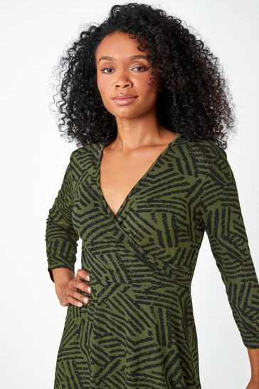 Mock on sale wrap dress